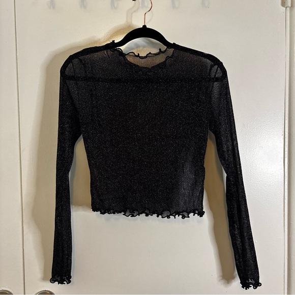 Heart Hips Mesh Lettuce Trim Top - Picture 1 of 4